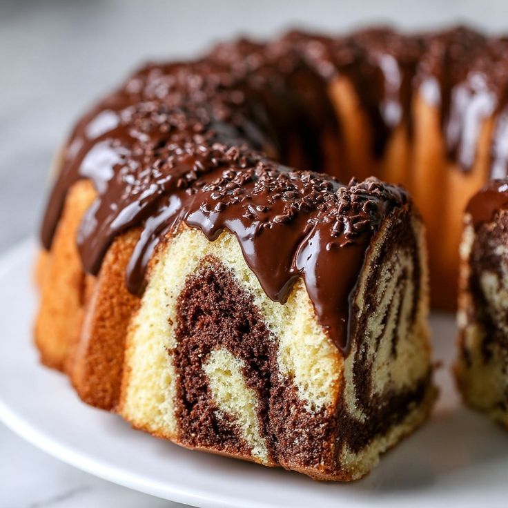 Bolo Mármore com Cobertura de Chocolate: Um Clássico Irresistível